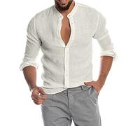 Camicia Uomo No Stiro Camicie Regular Fit con Bottoni Elasticizzata Firmata Camicia Elegante Cotone Tinta Unita Leggera Bluse Bianca Nera Classica Camicia Business da Cerimonia Estate 2025 Moda