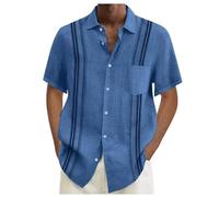 Camicia Uomo No Stiro Maniche Corte Camicie Taglie Forti Tinta Unita Casual Camicia Regular Fit Cotone con Bottoni Traspirante Bluse Firmata Classica Elasticizzata Camicie Ufficio Estate 2025 Moda
