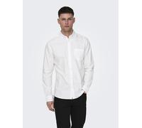 Camicia uomo ONLY&SONS aderente manica lunga Oxford elegante comodo uomo camicia