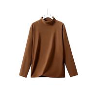 Camicia Uomo per tinta Unita Nero per caffè Manica Lunga Base per stile Mezzo