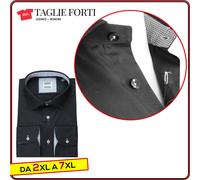 camicia uomo sartoriale TAGLIE FORTI manica lunga cotone da collo cm 43 a cm 54