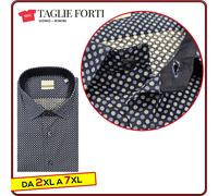 camicia uomo sartoriale TAGLIE FORTI manica lunga elasticizzata da 2xl a 7xl