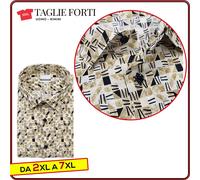 camicia uomo sartoriale TAGLIE FORTI manica lunga elasticizzata da 2xl a 7xl