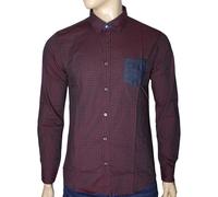 camicia uomo slim fit manica lunga Fantasia 100% cotone KLIXS JEANS