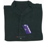 Camicia uomo Taglie forti misto lino manica lunga collo coreana casual daS a 6XL