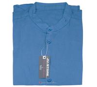 Camicia uomo Taglie forti misto lino manica lunga collo coreana casual daS a 6XL