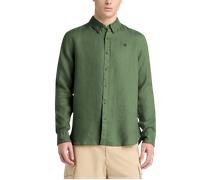 Timberland - Camicia in Lino Mill Brook da Uomo in blu scuro, Uomo, blu, Taglia: L