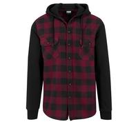 Camicia Urban Classic hooded ed flanell sweat leeve Noir L