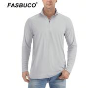 Camicia UV da uomo 1/4 zip camicia a maniche lunghe rashguard UPF 50+ camicia sportiva camicia funzionale ad asciugatura rapida Note: consultare la descrizione del prodotto per ulteriori dettagli sull