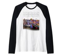 Camicia Vegas Strip, Las Vegas Nevada Shirt, Vegas Luci di Viaggio Maglia con Maniche Raglan