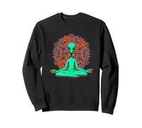 Camicia Verde Alien UFO Meditazione Zen Felpa