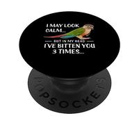 Camicia verde Cheek Conure I May Look Calm Conure PopSockets PopGrip Adesivo
