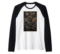 Camicia vichinga Odin Fenrir Wolf Mitologia nordica Lupi Maglia con Maniche Raglan