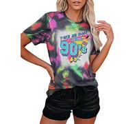 Camicia vintage anni '80 anni '90 Made Me camicia da donna vintage batik anni '90 camicie casual retrò anni '80 camicia nostalgia top, multicolore., XL