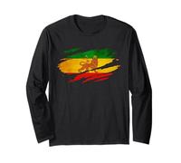 Camicia vintage con bandiera dell'Etiopia Leone Giuda Rasta Reggae Maglia a Manica