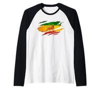 Camicia vintage con bandiera dell'Etiopia Leone Giuda Rasta Reggae Maglia con Maniche Raglan
