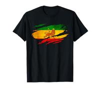 Camicia vintage con bandiera dell'Etiopia Leone Giuda Rasta Reggae Maglietta