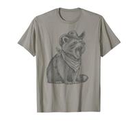 Camicia Vintage Cowboy Raccoon - Go On Now Git Western Raccoon Maglietta