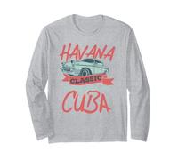 Camicia Vintage Havana Classic Car Cuban Pride Retro Car Maglia a Manica