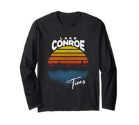 Camicia Vintage Lake Conroe Texas Souvenir Maglia a Manica