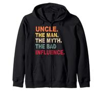 Camicia vintage retrò Uncle the Man the Myth the Bad Influence Felpa con Cappuccio