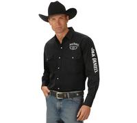 Camicia Western A Maniche Lunghe Con Logo Di Jack Daniel's Nero X-Large