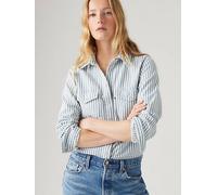 Camicia Western Iconic Lightweight Bianco / Marinas Stripe Ecru levi > clothing > women > shirts > blouses > tops