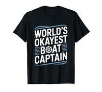 Camicia Worlds Okayest Boat Captain Maglietta