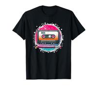 Camicie a Cassetta con Grafica Musicale Nostalgic Mixtape Maglietta