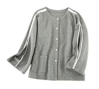 Camicie a Maniche Lunghe da Uomo con Cerniera Post-chirurgica Camici Caldi per Fratture Disabilità da Letto Abbigliamento per Anziani con Paralisi (Color : Gray, Size : M)