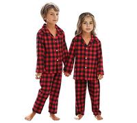 Camicie a Quadri con Bottoni a Maniche Lunghe a Righe morbide estive Colletto Camicia Top per Bambini Bambino Leggero Tasche Frontali Aperte Scuola Casual t-Shirt Abiti