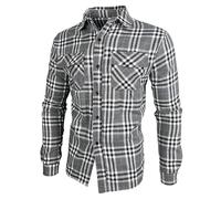 Camicie a quadri da uomo | Camicia a maniche lunghe con revers | Camicia a quadri da ufficio per affari | Camicia stile Lumberjack da uomo in tartan | Camicia slim fit da uomo con bottoni | Camicia