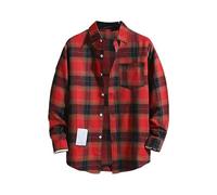 Camicie a quadri da uomo per adulti | Camicie a quadri in flanella da uomo a maniche lunghe casual con risvolto camicia da boscaiolo camicia giacca regular fit casual leggera camicia in flanella con