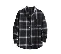 Camicie a quadri da uomo UK, camicie estive a quadri da uomo a maniche corte, camicia in cotone con bottoni e tasca sul petto, camicia classica a maniche corte dalla vestibilità regolare, top casual