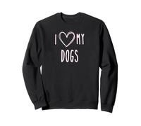 Camicie a tema cane I Love My Dogs unisex rosa cane mamme papà Felpa