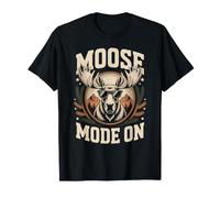 Camicie Alce per Le Donne Moose Mode On Mountain Lodge Maglietta
