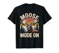 Camicie Alce per Le Donne Moose Mode On Mountain Lodge Maglietta