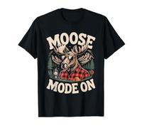 Camicie Alce per Le Donne Moose Mode On Mountain Lodge Maglietta