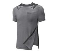 Camicie chirurgiche post spalla da uomo Recupero strappare via manica corta apertura laterale a scatto accesso chemio abbigliamento outdoor tempo libero top solido estate t-shirt comoda camicetta