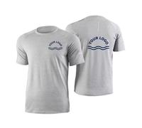 Camicie da allenamento personalizzate per uomo Logo Stampa Athletic Top Team Quick Dry Sport T-Shirts Traspirante Running Gym Wear, Grigio, L