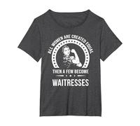 Camicie da Cameriera Donna | Cameriera Maglietta, Donna Plus-Size, Grigio Scuro, 2X