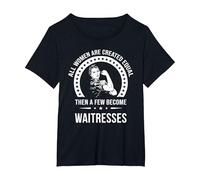 Camicie da Cameriera Donna | Cameriera Maglietta, Donna Plus-Size, Nero, 4X