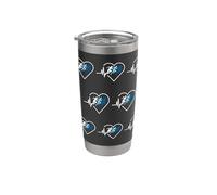 Camicie da corsa Design Maratona Grafica Running Heartbeat Run Bicchiere termico in acciaio inox doppia parete
