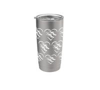 Camicie da corsa Design Maratona Grafica Running Heartbeat Run Bicchiere termico in acciaio inox doppia parete