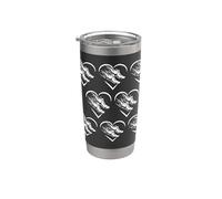 Camicie da corsa Design Maratona Grafica Running Heartbeat Run Bicchiere termico in acciaio inox doppia parete