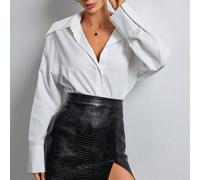 Camicie da donna Elva, a maniche lunghe, adatte per colloqui di lavoro, pendolarismo, abbigliamento per il ritorno a scuola, casual, rilassato, temperamento semplice, primavera, camicie estive L,M,S,X