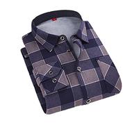 Camicie da lavoro a quadri casual da uomo a maniche lunghe Camicia a quadri casual da uomo Camicie da lavoro da uomo Camicie da boscaiolo in cotone spazzolato per uomo, K, XL