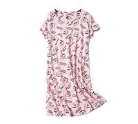 Camicie da Notte Donna Cotone Semplice Pigiami Camici Vestaglia Accappatoi Camicia da Notte Manica Corta Taglie Forti