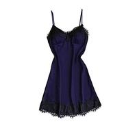 Camicie da Notte Donna Estive Curvy Pigiama da Donna Sexy Pigiama Sexy Donna Vestaglia Corta Scollo a V Pizzo Senza Maniche Sottoveste Sottoveste Senza Maniche Cinturino Homewear Offerte