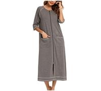 Camicie da Notte Donna Estive Curvy, Tinta Unita, Camicie da Notte Donna Estive Cotone Lunghe Pigiama da Donna a Maniche Corte Taglie Forti Camicia da Notte Donna Estiva Sexy Camicia Notte Donna